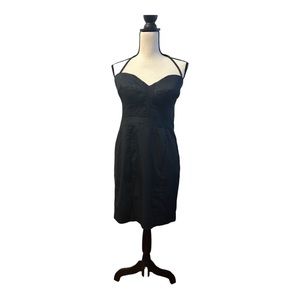 Bebe Gray/black pinstripe with removable cocktail dress ❤️